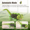 Migipaws Cat Toys, Touch Activated Flapping Chirping Lizard Kitten Toy with Catnip for Indoor Cats Kicker, Rechargeable (Green)