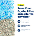 PetSafe Disposable Litter Box with Litter - Collapsible, No-Mess Box with Reliable, Leak-Proof Protection & Superior Odor Control - Includes 4.3 lb Bag Crystal Pebbles & 8 Disposable Scoops