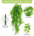 Hamiledyi Reptile Plants for Terrarium Hanging Fake Leaves with Suction Cup