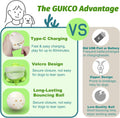 GUKCO Interactive Moving Dog Toys – Plush Chew Toy with Bouncing Ball, Music & Recording | Rechargeable Self-Play Toys for Small, Medium & Large Dogs to Keep Them Engaged (Turtle)