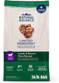 Natural Balance Limited Ingredient, Lamb & Brown Rice, 26 lb