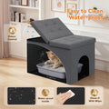 Zerbuger Cat Litter Box Enclosure Furniture for Odor Control,Hidden Cabinet