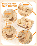 Guinea Pig Foraging Toys, 6 in 1 Hamsters Wooden Interactive Enrichment Toys, Treat Dispenser for Small Animal, for Rabb