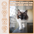 Cat Netting,Balcony Netting for Pets,Steel Wire Reinforced Balcony Screen for Pets, Anti-Fall Cat Net for Balcony and Wi