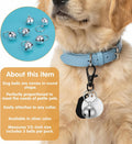 Thrymme 6 Pcs Bell for Cat Collar, Stainless Steel Small Pet Bells Small Bell for Cat Collar Jingle Bells for Pets Collars Charm, Anti-Lost Training, 1/2-Inch, Silver