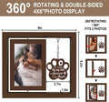 SHOW-YA Cat Memorial Gifts for Loss of Cat - Pet Memorial Gifts Cat,Loss of Cat Sympathy Gift, Cat Passing Away, Pet Remembrance Gift Cat,Rotating Wooden Cat Picture Frame 4x6 Photo
