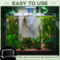 Qunclay 4 Pcs Aquarium Lid Handles, Acrylic Fish Tank Handles, Transparent