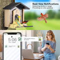 TT Nature Bird Feeder with Camera, Upgraded 1.5L Smart Birdhouse Al Identify for 10000 Plus Species, Auto Capture & Real
