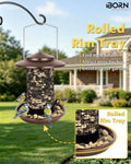iBorn Metal Peanut Bird Feeder for Outdoors, Chew Resistant, 2.2lbs