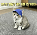 Dog Baseball Sun Hat, Breathable Cotton Canvas Pet Visor Hat with Adjustable Strap, UV Protection Outdoor Dog Cap for Sm