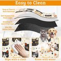 Cats Dog Cat Food Mat,Absorbent Waterproof Placemat for Food and Water Non Slip Rubber Backing Durable Feeding Pad for C