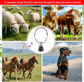 Misdary 4 Pack Goat Collars with Bells, Adjustable Iron Goat Chain Halter 14''-24'' Long for Sheep Horse Dog Cow Calf Fa