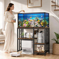 Reinforced 40-50 Gallon Aquarium Stand with Power Outlet, Ultra-Stable 660 LBS Capacity Metal Fish, Tank Stand for Repti
