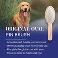 Chris Christensen Dog Brush, 27 mm Oval Pin Brush, Original Series, Groom Like a Professional, Stainless Steel Pins, Lightweight Beech Wood Body, Ground and Polished Tips