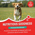 Chomp’ems Premium Beefhide Chews for Dogs, 2 Chews