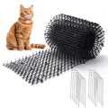 Hmyomina 13FT Scat Mat for Cats with Spikes and 12 Garden Staples - Outdoor/Indoor Pet Deterrent for Plants, Furniture, Car, and Yard