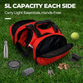 SKIPGEAR Dog Backpack for Day Hiking, Lightweight 2-in-1 Detachable Saddle Bag with Breathable Harness Vest, No-Flop Dog Daypack for Medium & Large Dogs to Carry Essentials (Large)