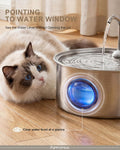 Cat Water Fountain Stainless Steel Indoor with 3 Filters, 2 Flow Modes