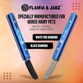 FLAMIA & JABZ Stripping Metal Stone Diamond Edged for Dogs, Cats & Pets with Wooden Grip (2 Piece Pack of Coarse & Fine)