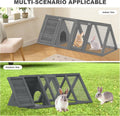 Small Chicken Coop, Wooden Rabbit Hutch Outdoor(Modern Grey)