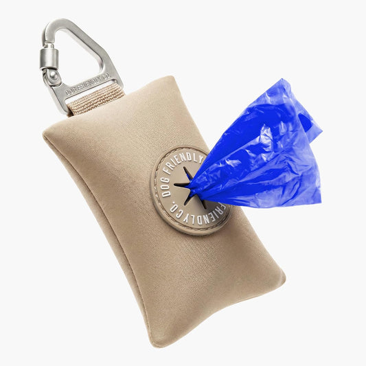 Dog Friendly Co. Poop Bag Holder for Leash, Doggie Waste Bag, Premium