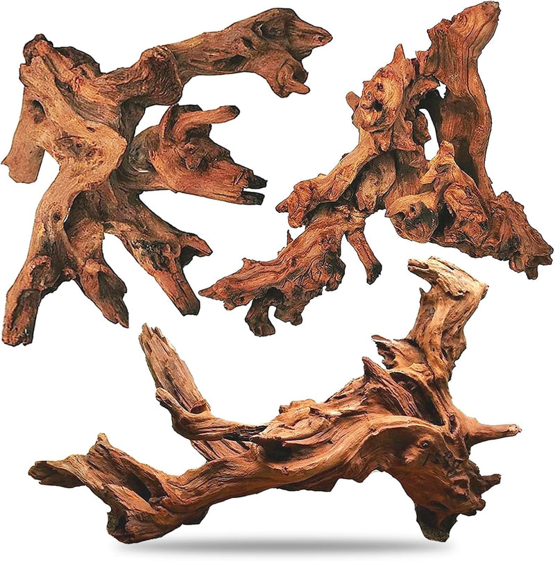 Hamiledyi Aquarium Driftwood 3PCS Natural Trunk Driftwood Assorted Branches 8-12