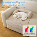 Cooling Pet Bed Mats with Neck & Head Support, 31.5 x 23.62 inch Khaki