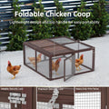 Portable Chicken Run Rabbit Hutch Folding Chicken Cage for Indoor/Outdoor,Top & Side Opening Doors Small Animal Pet Play