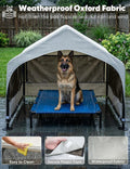 Suddus Dog House Outdoor, Extra Large Dog Tent Outside, Dog Shade Shelter with Three-Sided Breathable Mesh Windows, Sun Rain Cover for Pet, Dogs 48" D x 48" W x 39" H