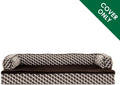 Furhaven Replacement Dog Bed Cover Comfy Couch Plush & Décor Sofa-Style, Machine Washable - Diamond Brown, Jumbo Plus (X