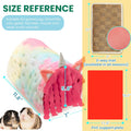 PAWNISAW Guinea Pig Hideout, Washable Fleece Pink Tunnel House & Cage Tube