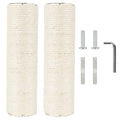 NEUMIHARO 2.9in 7.4cm Diameter Cat Tree Scratching Post Replacement Parts Sisal Pole (M10, 25cm/9.8in)