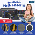 Outdoor Cat Enclosure - Portable Catio Playground for Cat Run, Kitty and Small Animals - Tent & Tunnels for Outside and Indoor Play