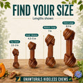 Rawhide Free Dog Chews | Ribbed Bones | for Medium - Large Dogs | Pumpkin, Psyllium Husk and Chicory Root for Easy Diges