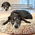 Muddy Mat®Cloud K-9 Bed for Dogs & Cats, Soft & Relaxing Donut Dog Bed, Chenille Material, Removable Cover, Washable & Dryer Safe–Beige Medium(35'x35')