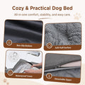 Comfort Expression Orthopedic Dog Bed for Extra Large Dogs 42x30 Inch, Waterproof Egg Crate Foam XL Pet Bed with Removable Bolsters, Dog Couch with Washable Cover & Non-Slip Bottom, Grey