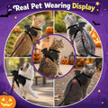 Cat Harness and Leash, Cat Halloween Costumes with Bat Wings & Pumpkin Bell