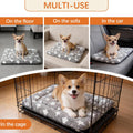 Fogkiss Dog Bed Mat, Reversible Crate Pad & Cute Dog Bed - Machine Washable Kennel Mat with Ultra Soft for Small Dogs (Cool/Warm), 24" x 18", Grey⋆