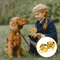 Xthrotsenk 2 Pcs Gold Large Dog Bells 1.18'' Dog Collar Loud Bells Cat Bell Collars Handmade Metal Puppy Hanging Ring Bell with Ring Pet Pendant Accessories for Dogs Cat Pet