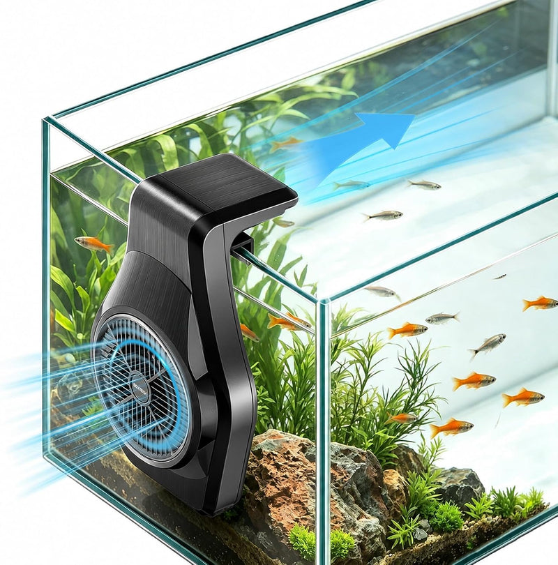 UPETTOOLS Aquarium Chiller Fan, Quiet Fish Tank Cooling Fan, for 7-15Gal