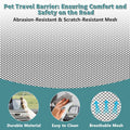 Dog Car Barrier Escape-Proof, 50" Wide Pet Restraint Car Backseat Divider Vehicle Gate Cargo Area Travel Trunk Barricade