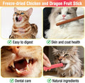 Packsy 100g/3.52oz Freeze-Dried Chicken & Dragon Fruit Sticks for Cats,High-Protein, All-Natural Treats,Irresistible Flavor & Crunchy Texture,Perfect for Training & Rewards