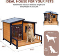 RUNSHED Large Outdoor Dog House W/Elevated Floor, Easy Assembly 39"