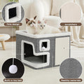 Cat Houses for Indoor Cats, Covered Cat Bed Cave with Scratch Pad