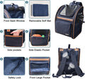 Jespet Pet Backpack Carrier for Small Dog, Soft Car Bed Ideal for Traveling