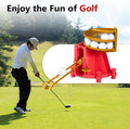 Golf Ball Dispenser, Golf Ball Launcher Pro, No Funnel Included(Gold+Red)