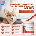 NWC Naturals Total-Zymes Digestive Enzymes for Cats and Dogs, Unflavored, Gut Health with Prebiotic to Support Food Digestion & Absorption, 365 Servings - 8 Ounces