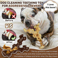 Indestructible Dog Chew Toys for Aggressive Chewers,2 Pack Tough Nylon Dog Bones Teething Toy for Large Medium Breed,Durable Bacon Flavor Dog Toy for Cleaning Teeth & Reducing Boredom