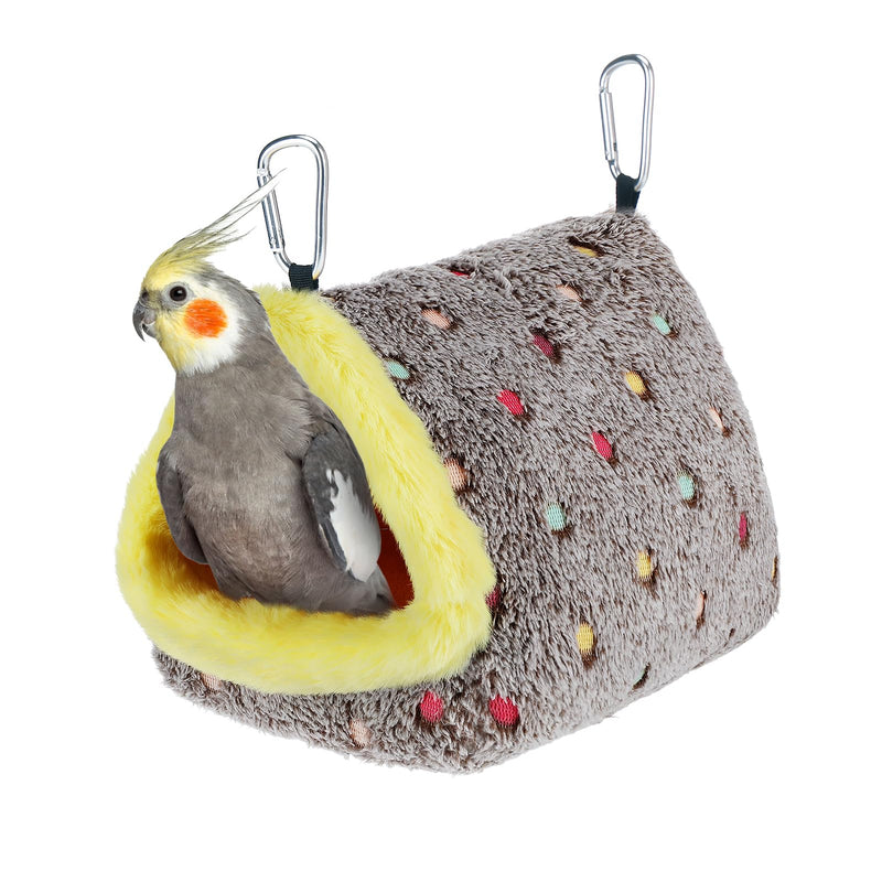 MEWTOGO Medium Winter Warm Bird Nest for Cage - Comfortable Birds Bed with Support Plate, Hanging Shed Hideaway Hammock Hut Gift for Cockatiel Monk Parrots Sun Conure