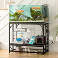 METYERRY 40 Gallon Fish Tank Stand with Power Outlet,Adjustable Shelf